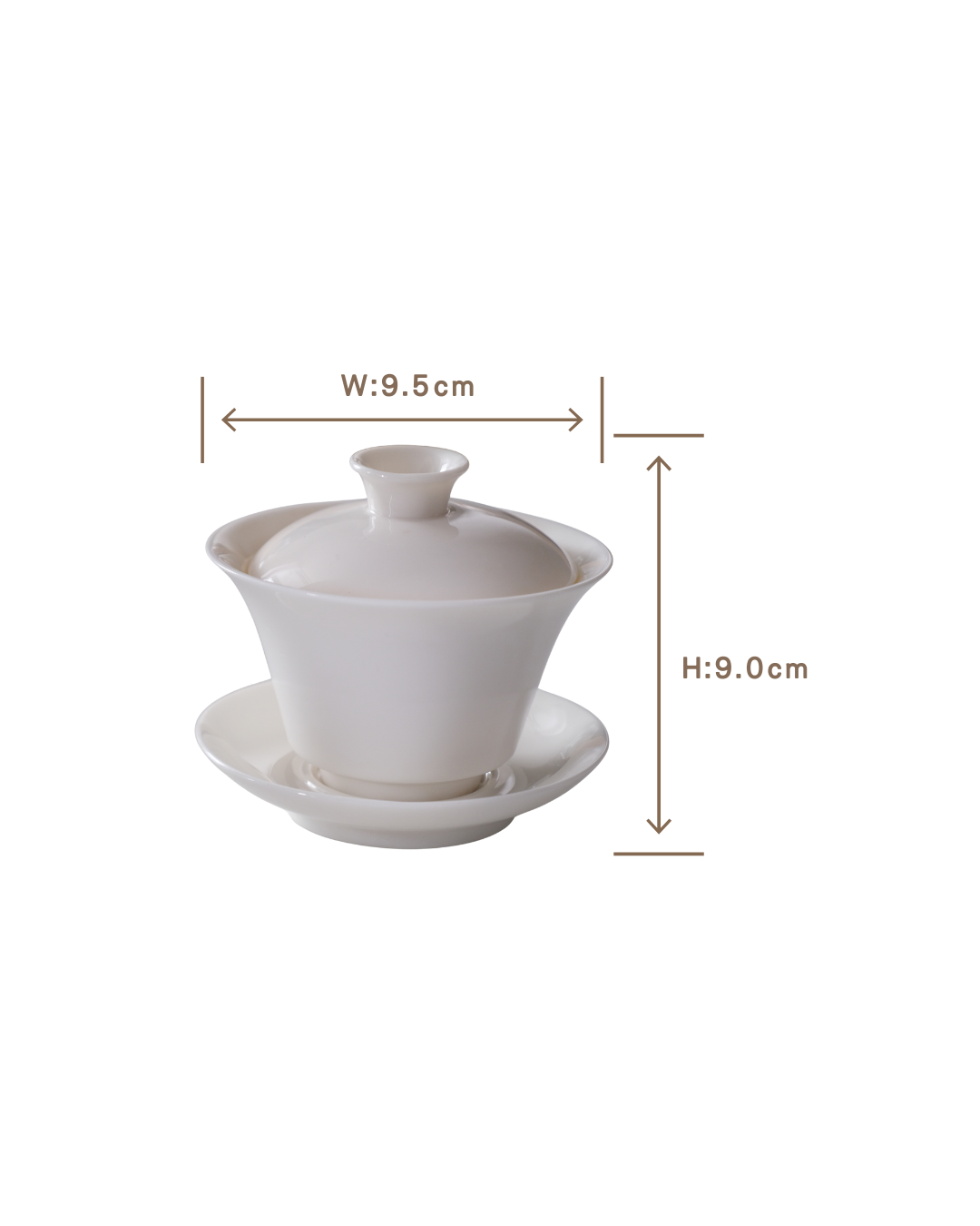 羊脂玉白瓷蓋碗 Ivory-White Porcelain Gaiwan - 150ml